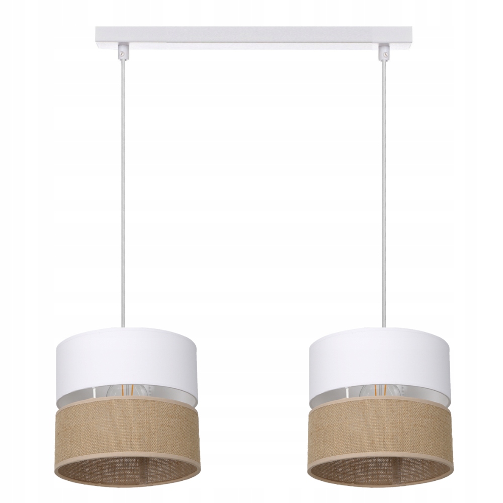 Boho Závěsná Jutová Lampa Duo Stropní