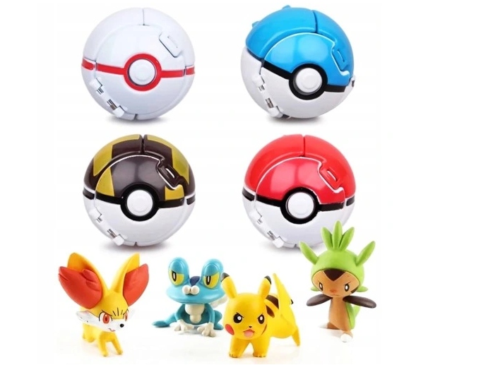 POKEMON POKEBALL KULA + FIGURKA ZABAWKA GRATIS POKEBALL DO POKEMONÓW