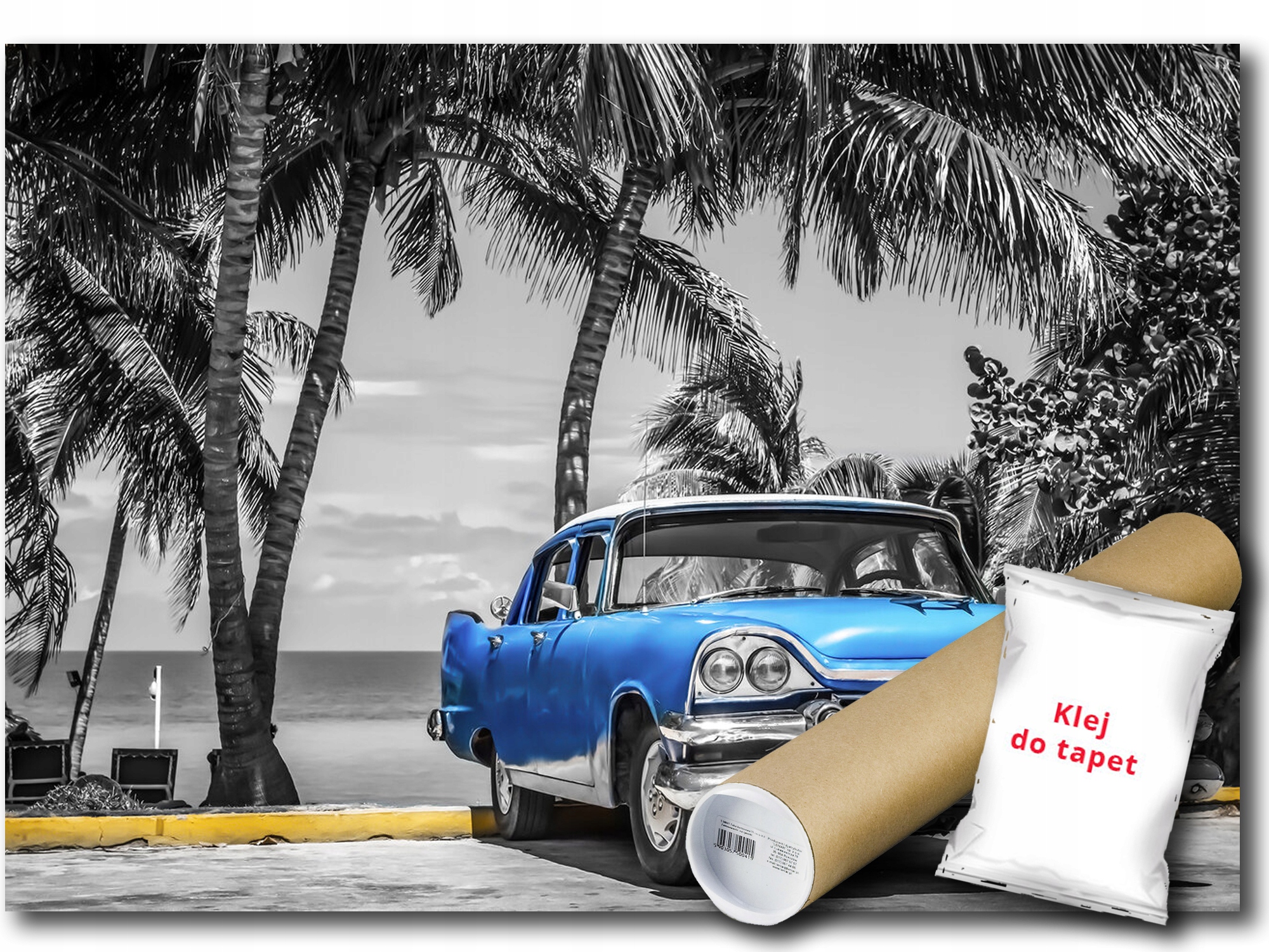 Vinylová Fototapeta Auto Dodge Oldtimer Kuba Palmy 416x290