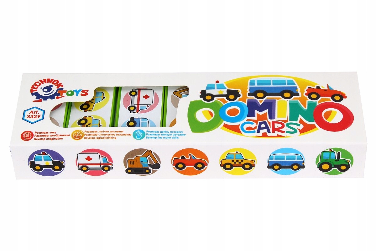 GRA DOMINO DLA DZIECI auta pojazdy Stan opakowania oryginalne
