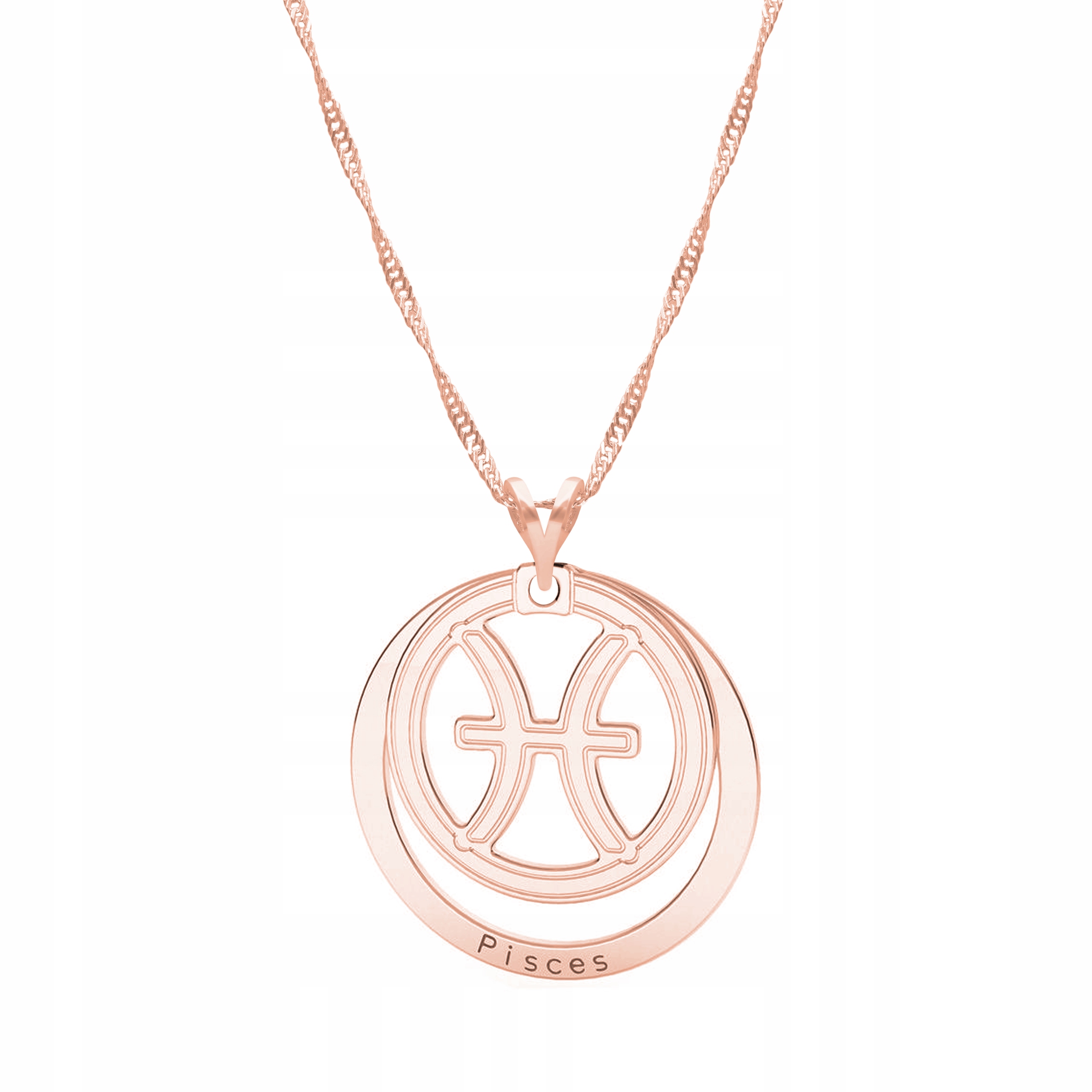 Řetízek zlatý náhrdelník 925 Znamení Zvěrokruhu Ryby