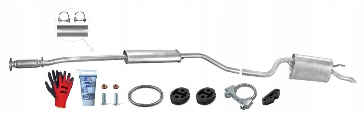 Fiat Punto II 1.2i 16V 59kW (1999-2006) Tlumič sada bonus