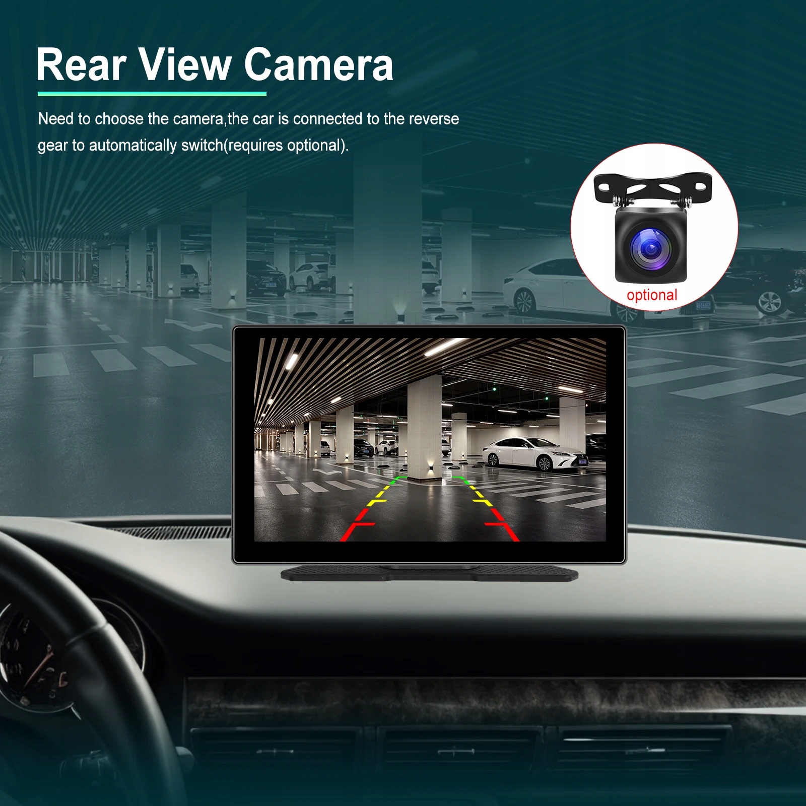 9-calowy ekran Apple Carplay Uniwersalny monitor Android Auto Airplay Bluetooth Marka inna