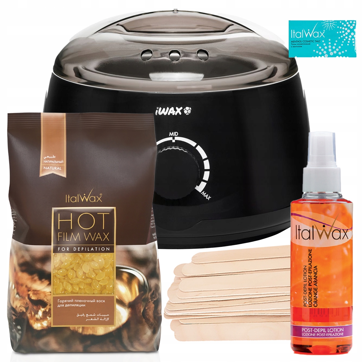 Zestaw depilacja WOSK TWARDY LOTION + PODGRZEWACZ