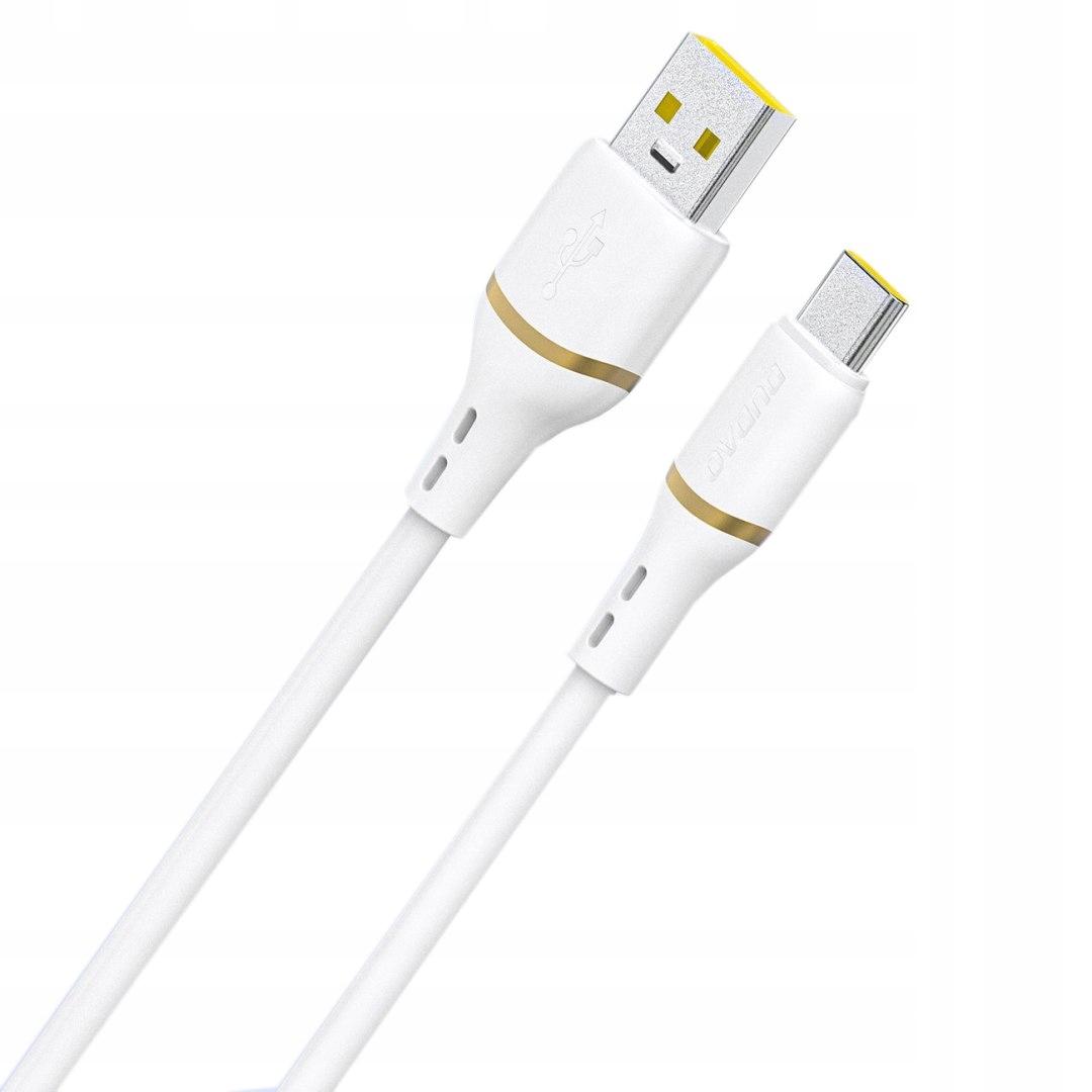 Kabel przewód silikonowy Usb-a Usb-c 5A 1m biały