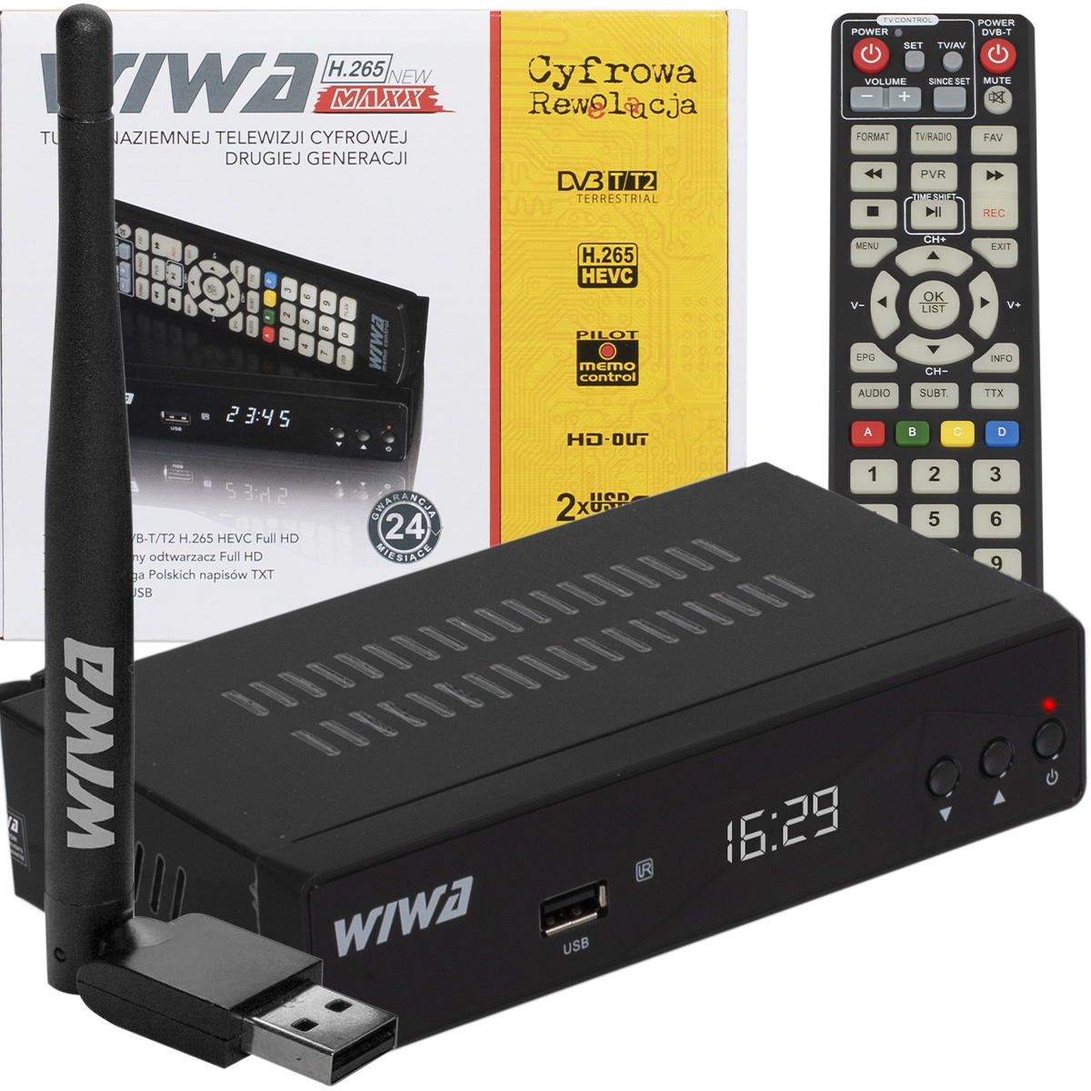 

Tuner Dekoder Tv Naziemnej Hd DVBT-2 H.265 Wifi