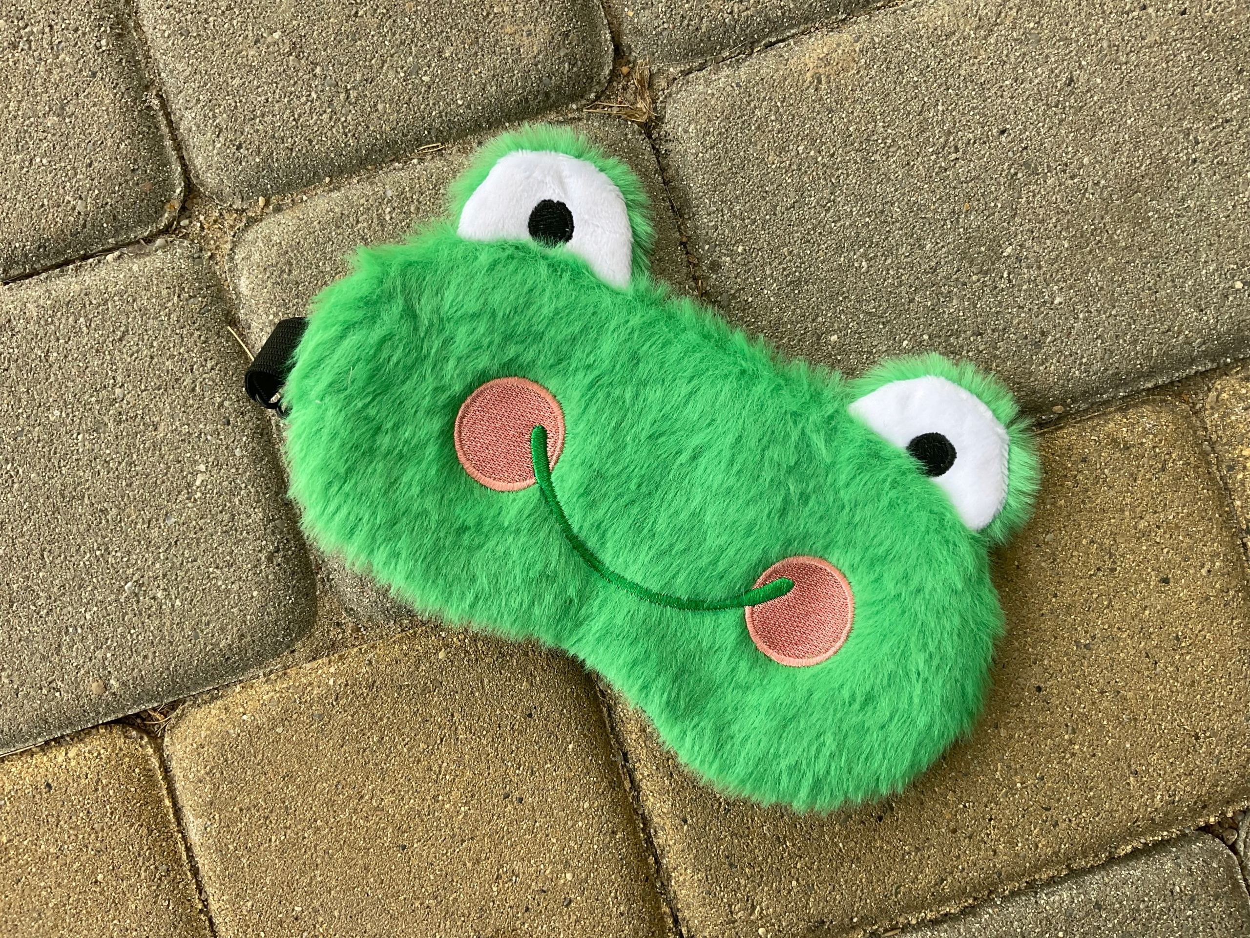 OPASKA NA OCZY MASKA DO SPANIA SNU RELAKSU MASECZKA zielona żabka ŻABA Stan opakowania oryginalne