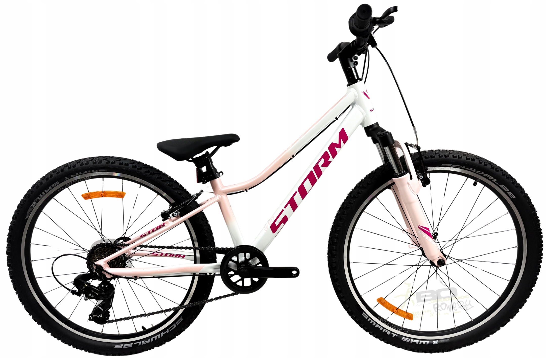 Rower Młodzieżowy 24 Storm Queen Vbr rama 11 24 perła puder róż 1x6 2026