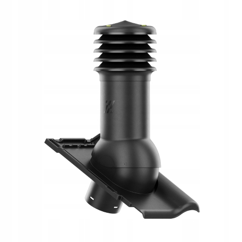 Větrací komín fi125 HiVent střešní krytina Koramic Alegra 9 Černá