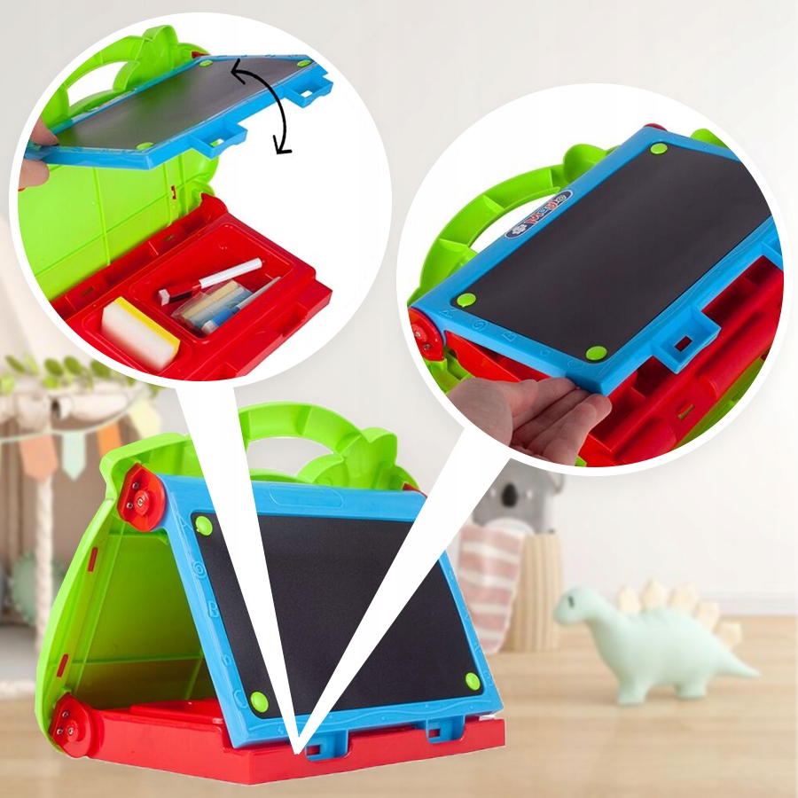 TABLICA suchościeralna KREDOWA dla dziecka DWUSTRONNA EDUKACYJNA rysowania Bohater brak