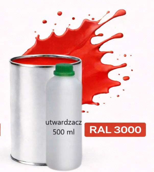 Ral 3000 Polyuretan Akryl 2:1 1 L Matný Lak Tužidlo Normal 0,5 L