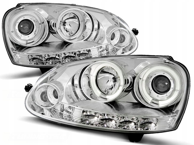 LAMPY VW GOLF 5 V 03-08R RINGI LED SONAR CHROM