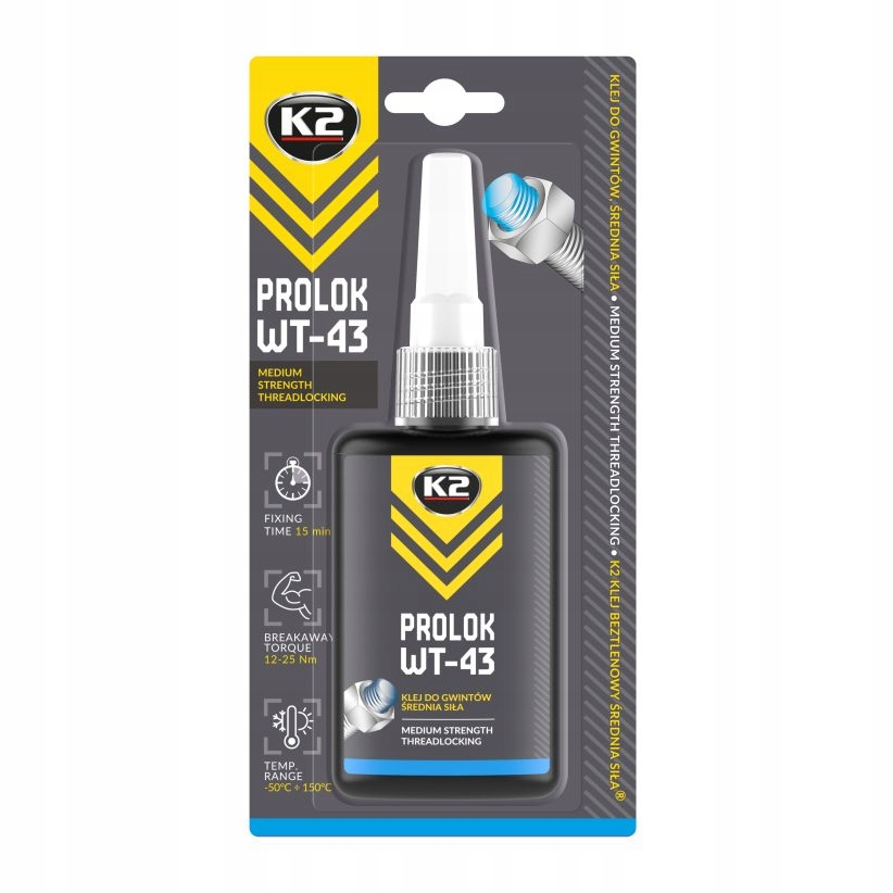 K2 Prolok WT-43 50g Klej do gwintów, średnia siła