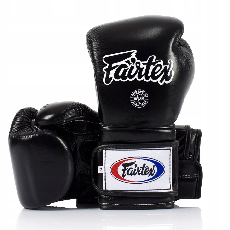 Boxerské rukavice Fairtex BGV9 12oz černé, přírodní kůže