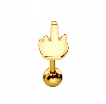 

Kolczyk do chrząstki Fuck You Złoty 1,2/6/4