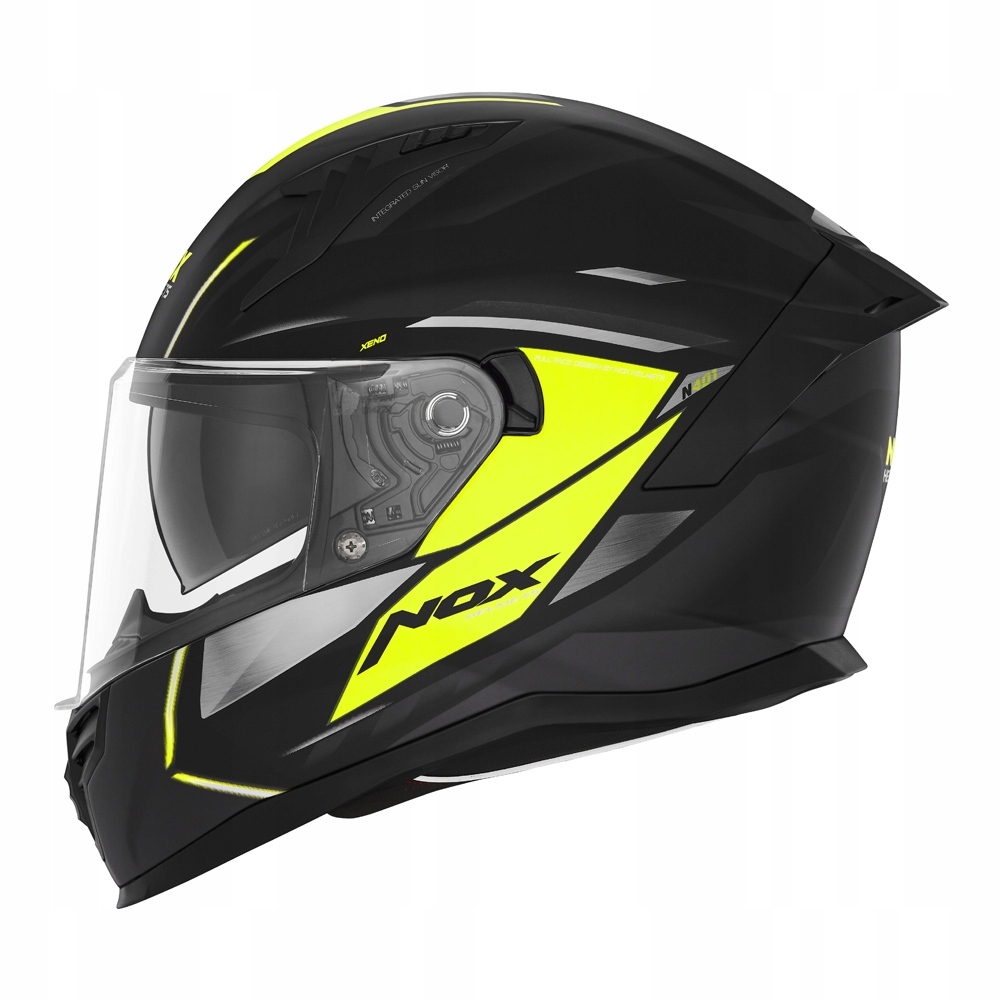 Nox Integrálna Prilba (full Face) S Mixom N401 Xeno, Farba Čierna/žltá Fluo