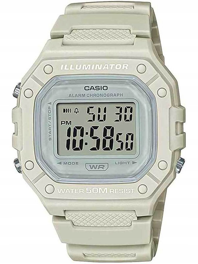 Pánské Hodinky Casio W-218HC-8A Pásek Datumovka Stopky 50M Box Pro Kluka