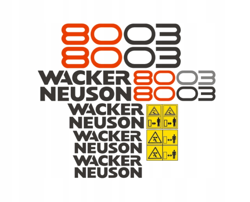 Samolepky s nálepkou Wacker Neuson 8003
