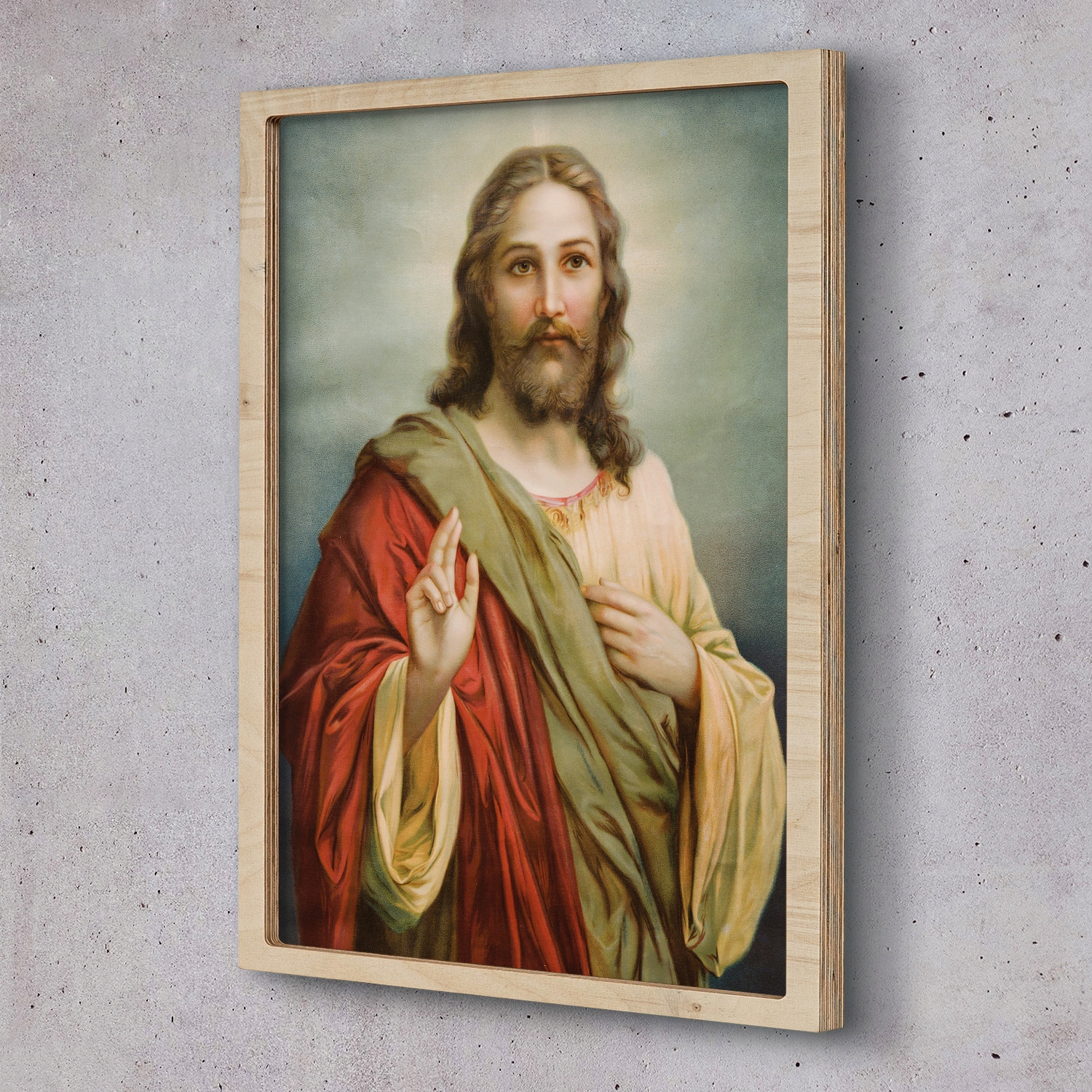 Krásný fotoobraz s rámem Eko do obývacího pokoje Ježíš 55x75