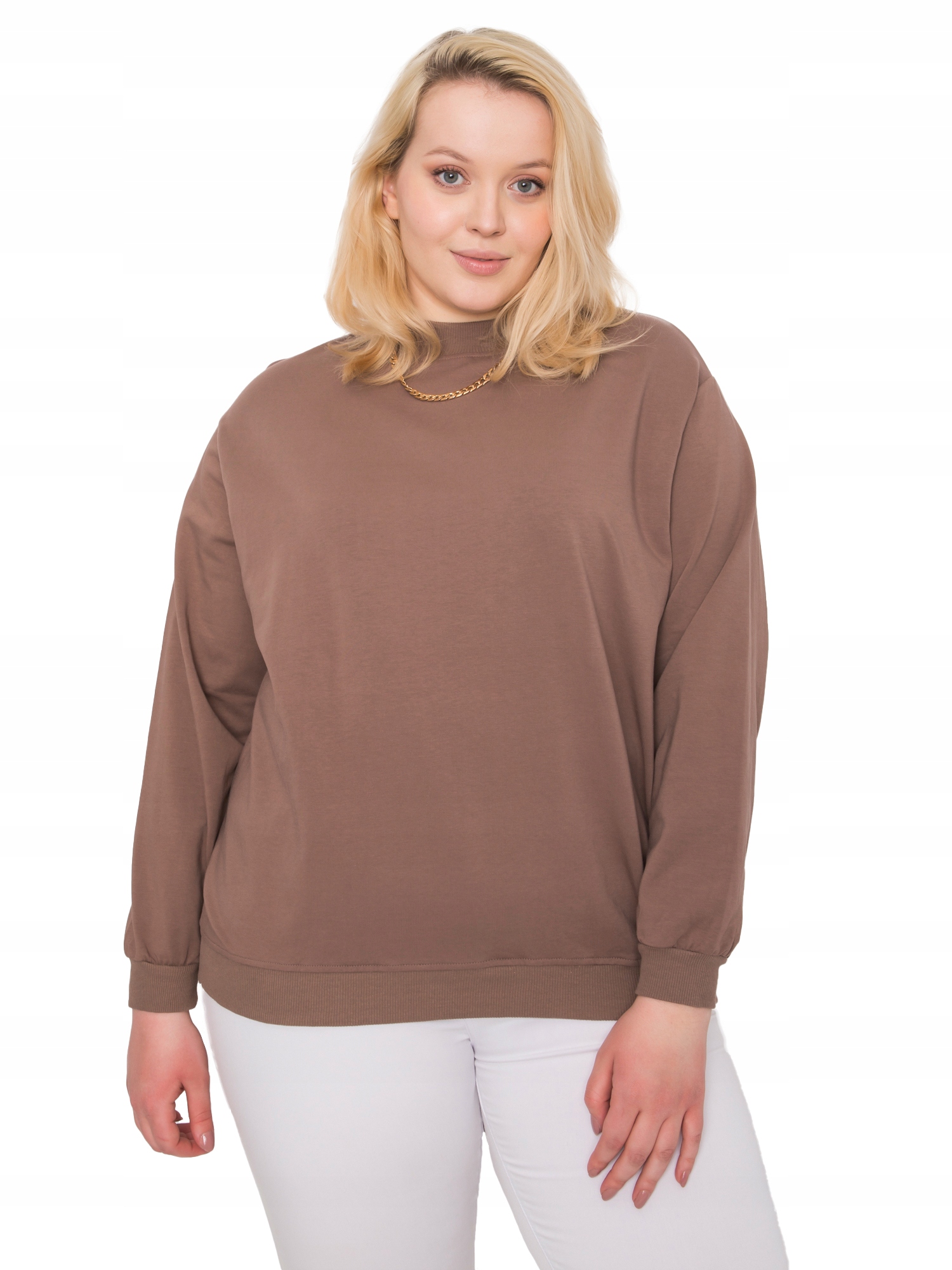 

Gładka Bluzka Damska Plus Size 4XL