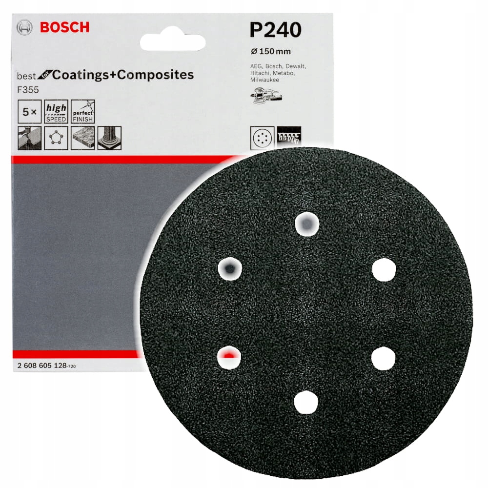 

Papier ścierny krążek Bosch F355 150 gr.240 5 szt.