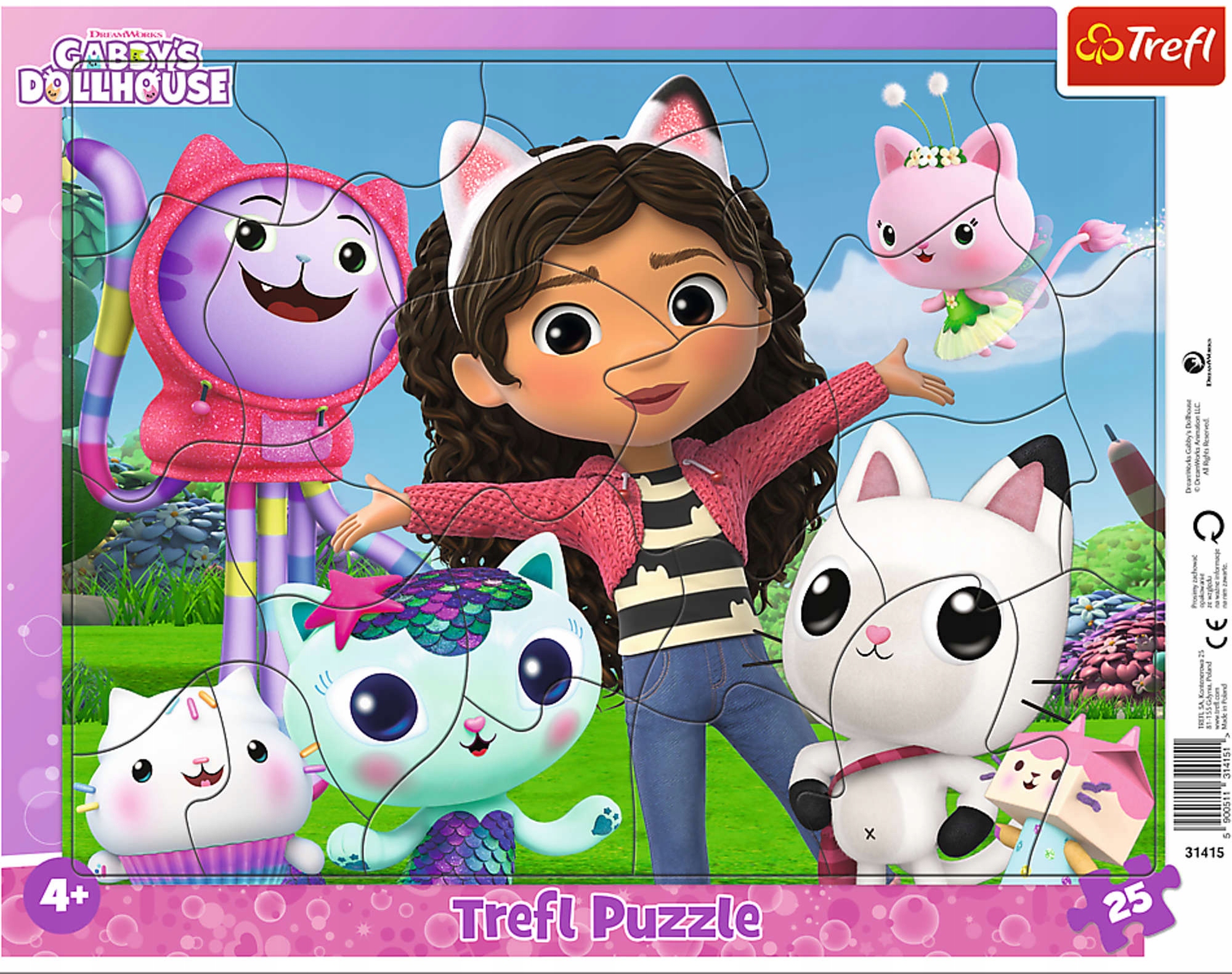 

Puzzle Poznaj Gabi Domek Koci Ramkowe Trefl 25 El.