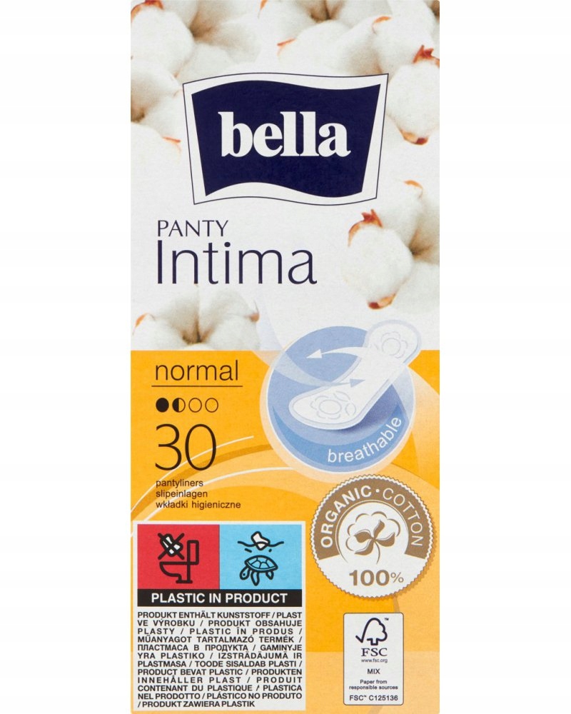 Bella Wkładki Higieniczne Panty 30szt Intima Normal