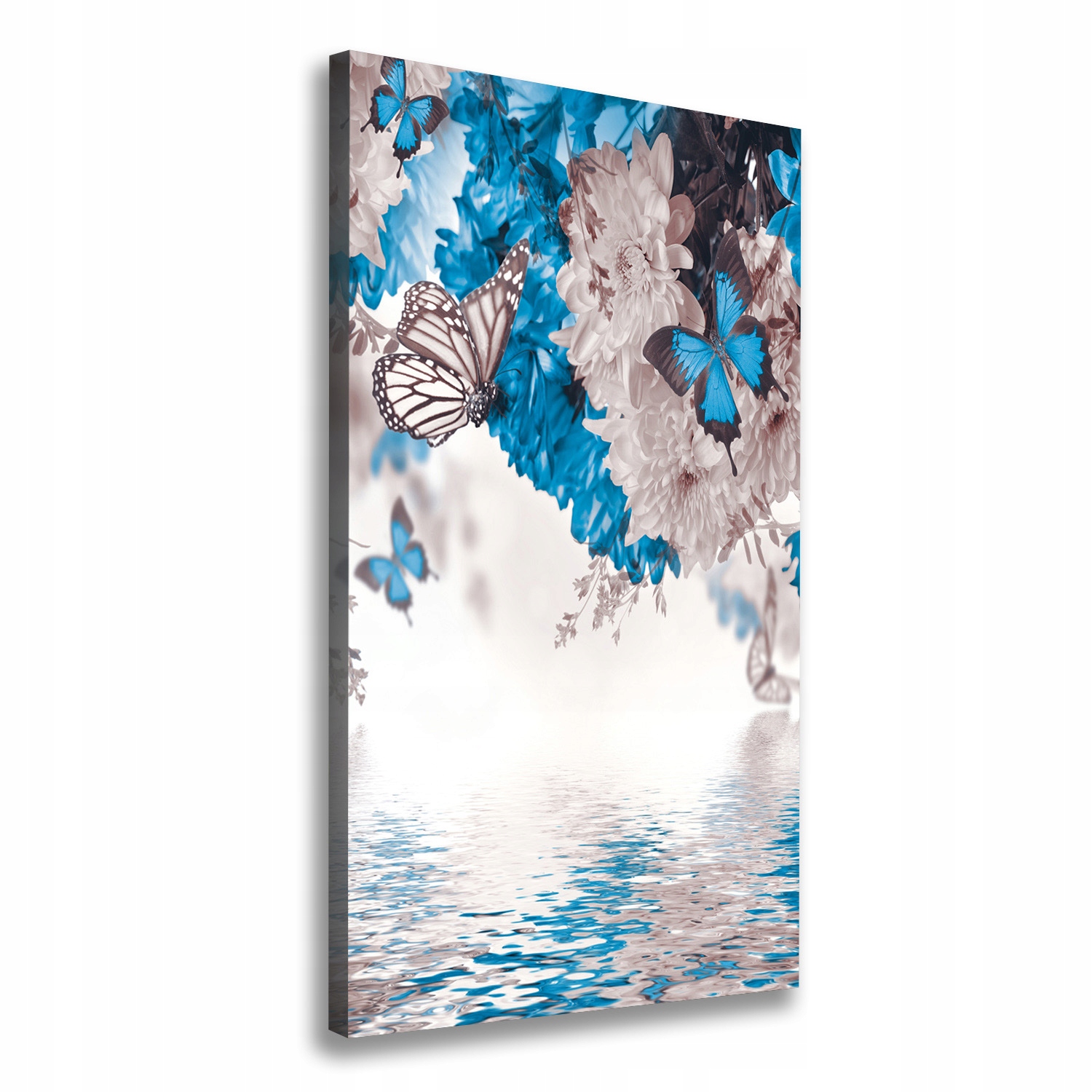 

Foto obraz na płótnie Kwiaty i motyle 60x120 cm