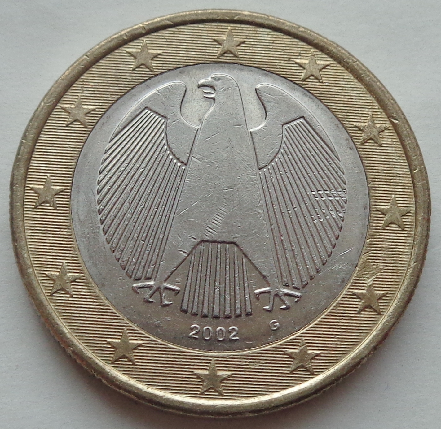 Niemcy - 1 euro - 2002 G - bimetal
