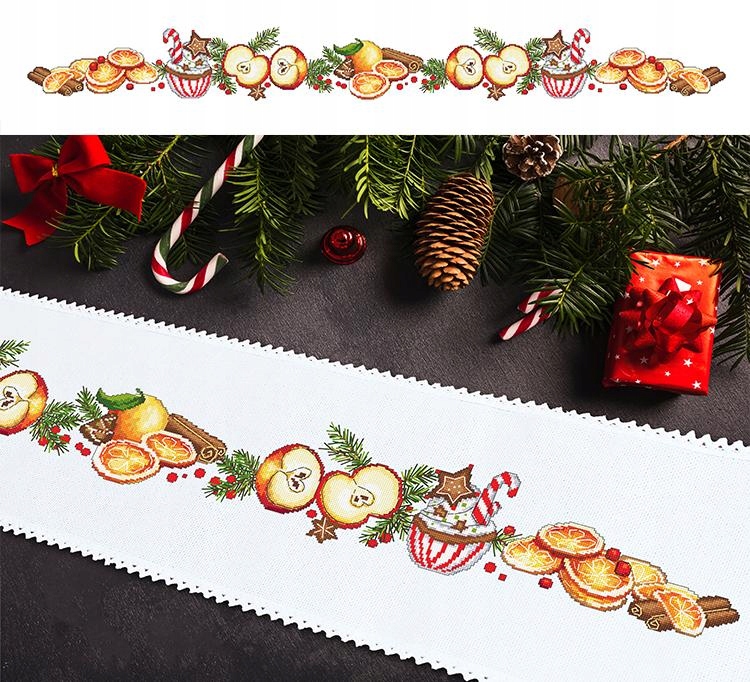 Vyšívací sada Dlouhý vánoční běhoun