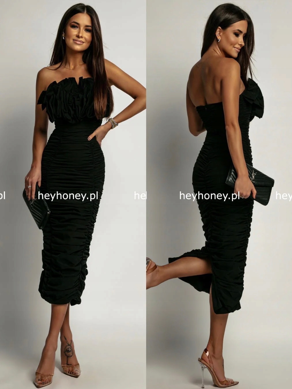 Šaty s ozdobným výstřihem Černá Dreamy Style L