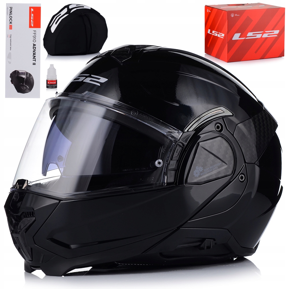 Motocyklová Prilba LS2 FF910 Advant II Solid Čierna Čeľusťová Pinlock