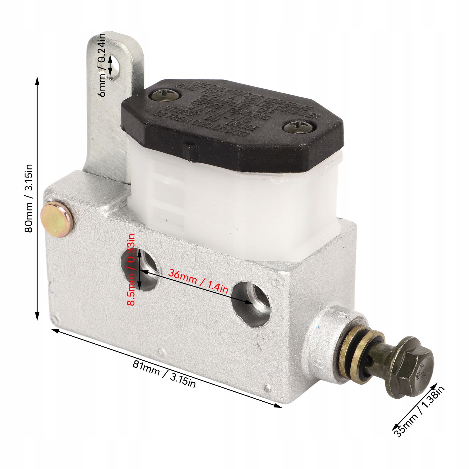 POMPA GŁÓWNEGO CYLINDRA HAMULCOWEGO METAL DLA GOKARTA ATV UTV Producent części inny