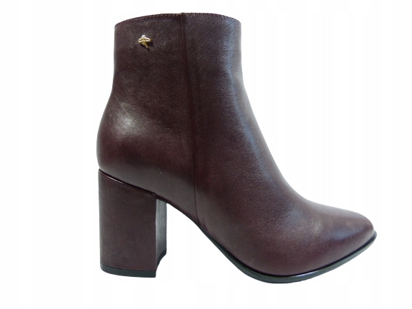 Bordó-hnědo-vínové nádherné kožené kotníkové boty, dýky Sala 37