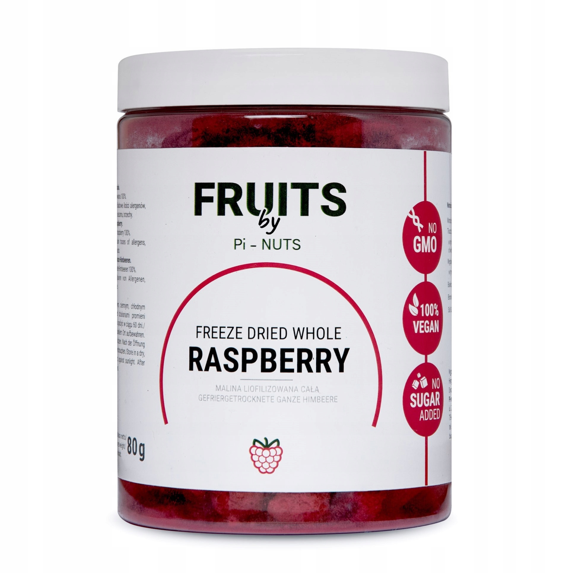 Levně Malina liof. Celá Pi-Nuts 80 g