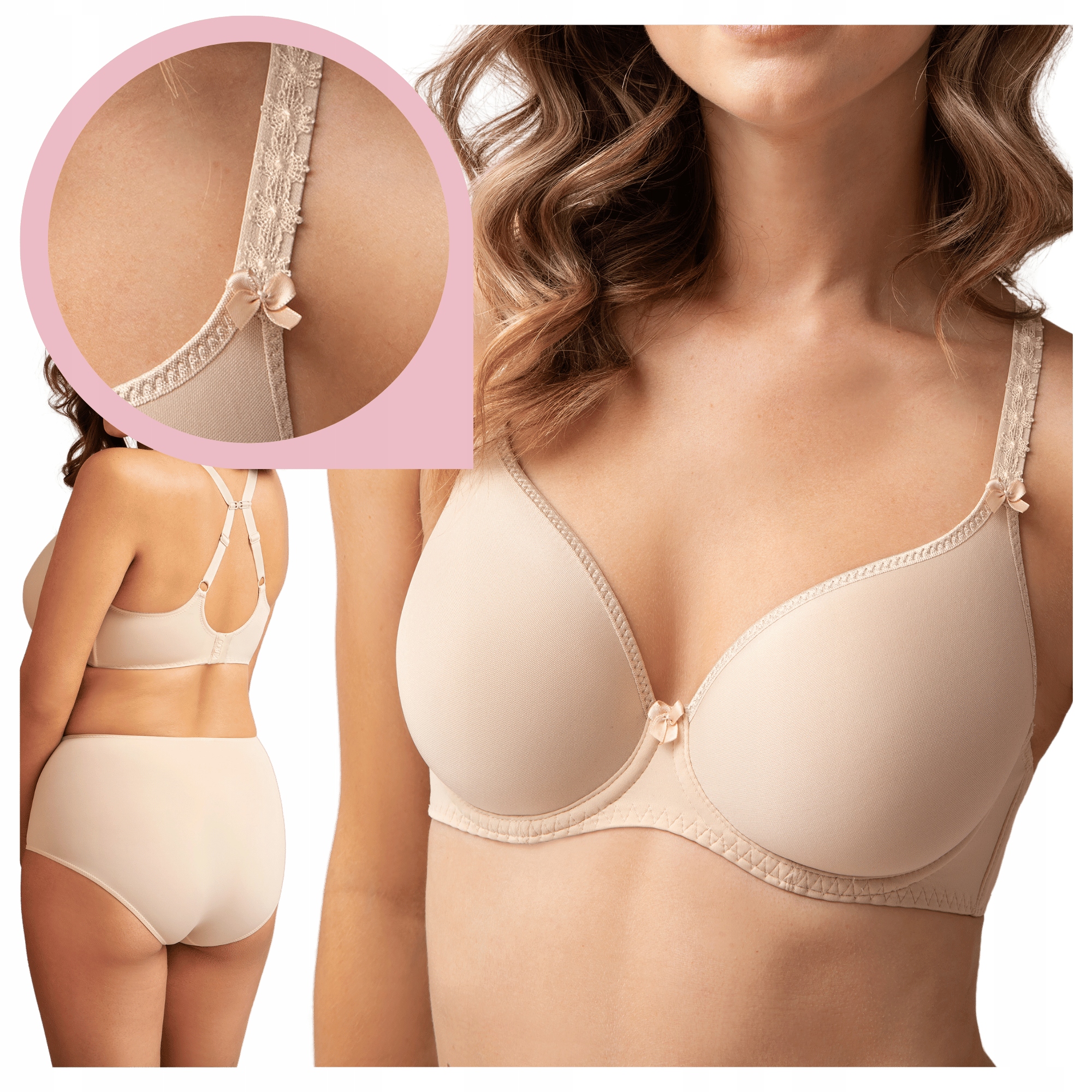 Corin Sophia 17731 Spacer podprsenka vyztužená hladká pohodlná béžová -85G