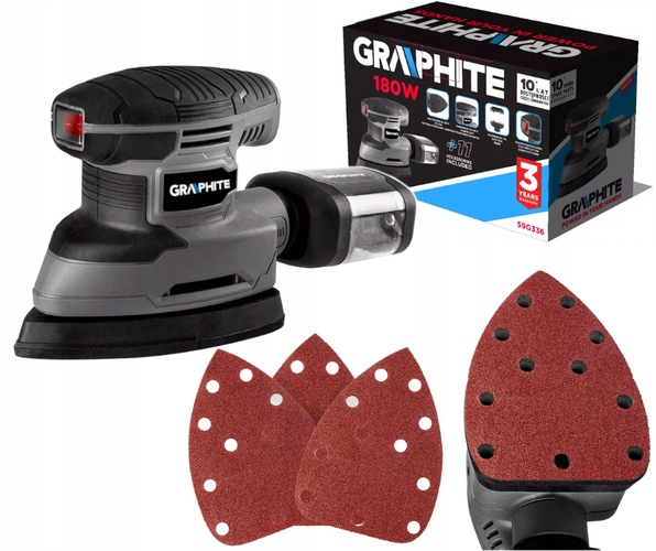 

Graphite Szlifierka Oscylacyjna Delta 180W 3 Stopy