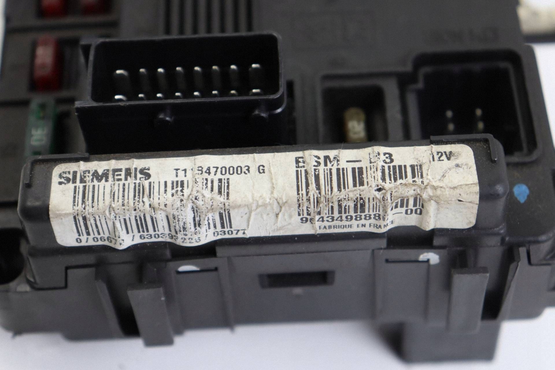 CITROEN PEUGEOT module compartment control unit BSM 9643498880 T118470003G