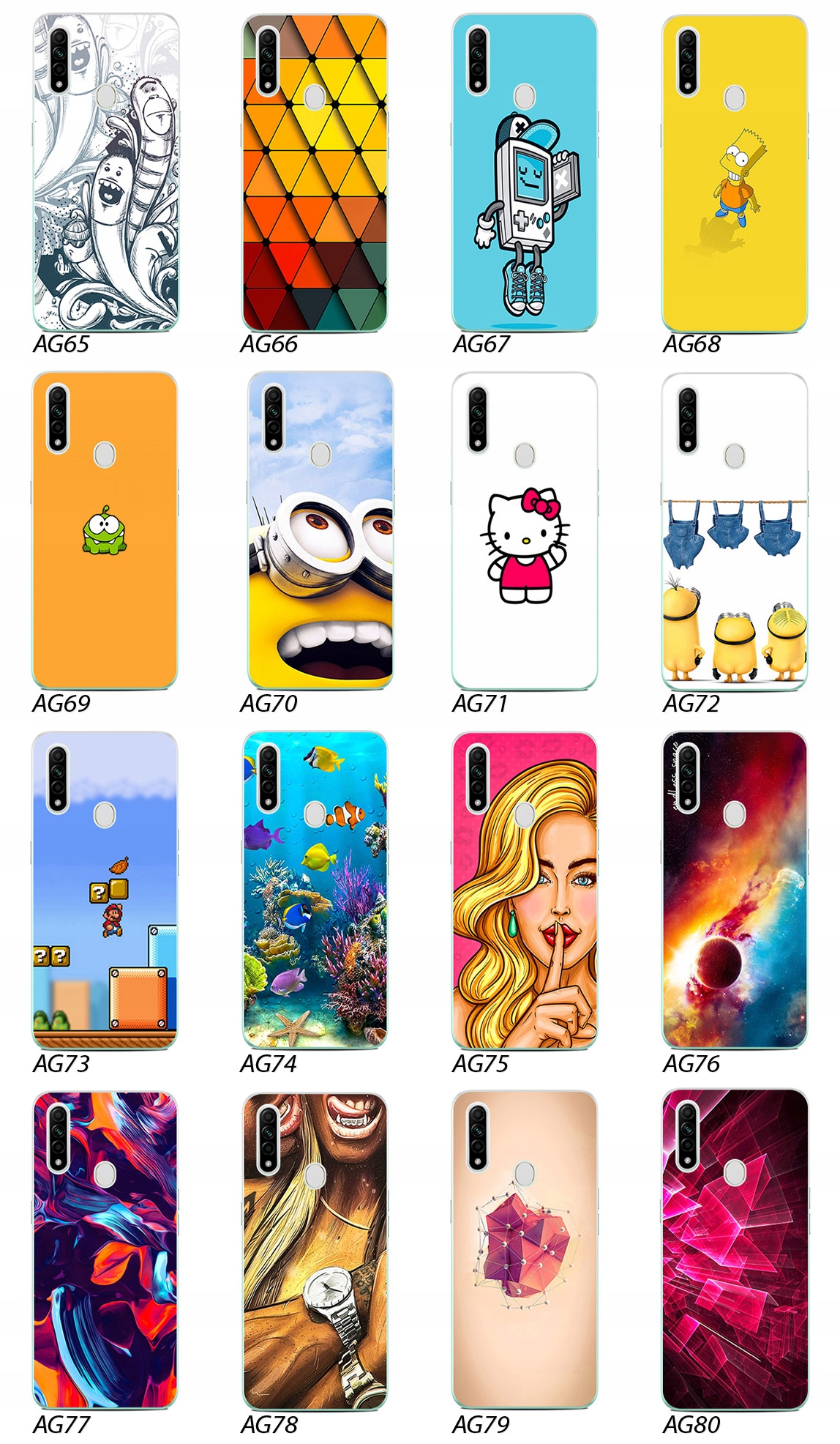 ETUI PLECKI FOTO Case OBUDOWA Pokrowiec WZORY SZKŁO 9H do Oppo A31 2020 Typ plecki