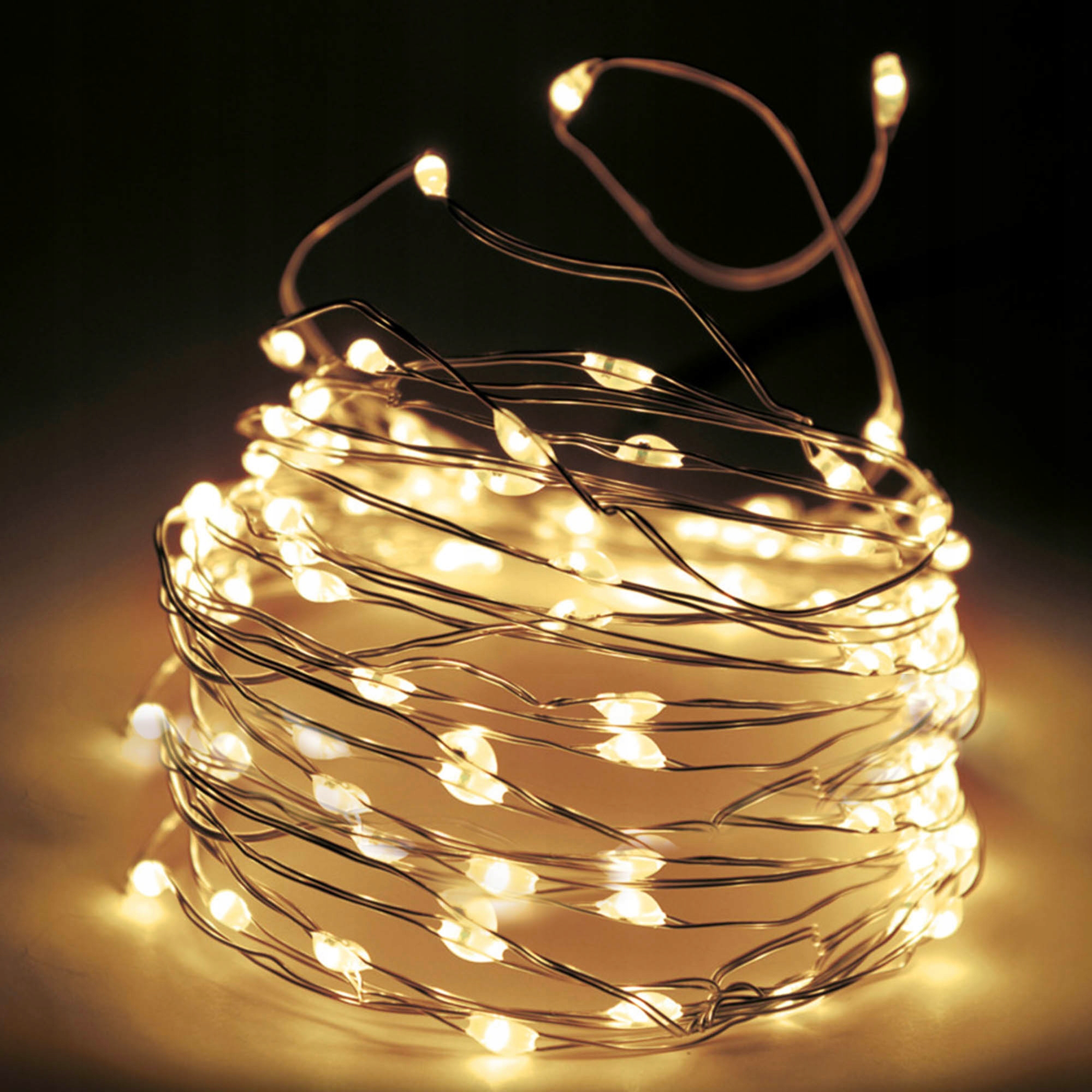 

Lampki Druciki Girlanda 80 Led Ciepłe Na Baterie