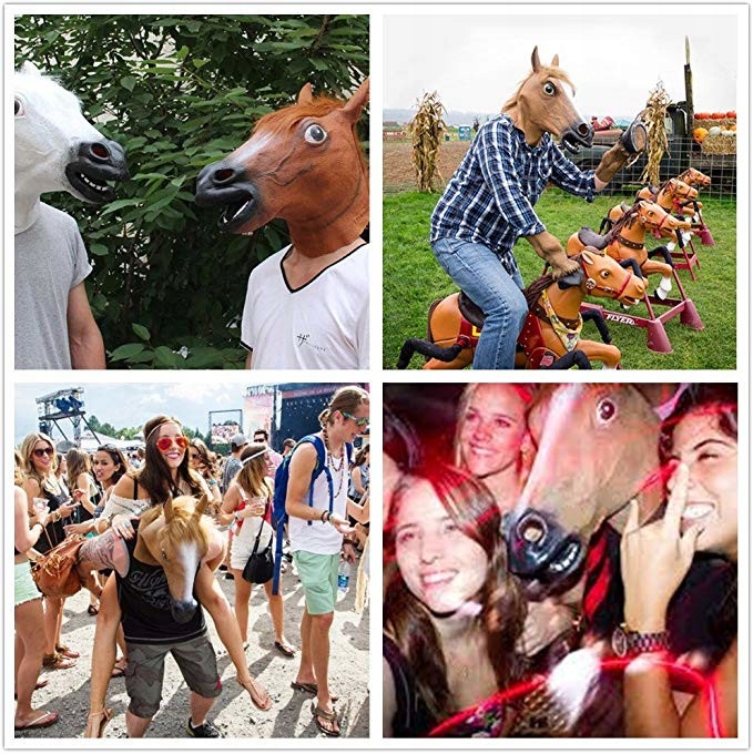 MASKA GŁOWA KONIA KOŃ PRZEBRANIE NA IMPREZĘ STRÓJ SYLWESTER SYLWESTRA Model O094