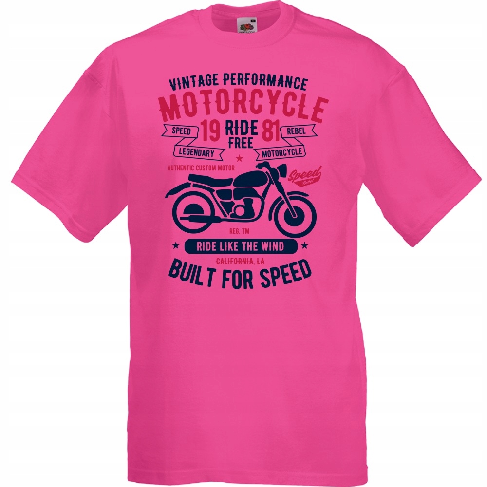 

Koszulka motocykl motor motocyklista kask M fuksja