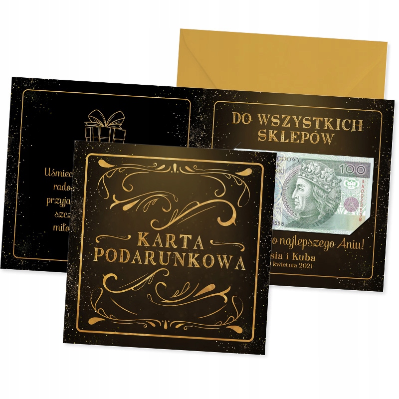 

Karta Podarunkowa Do Wszystkich Sklepów +Koperta