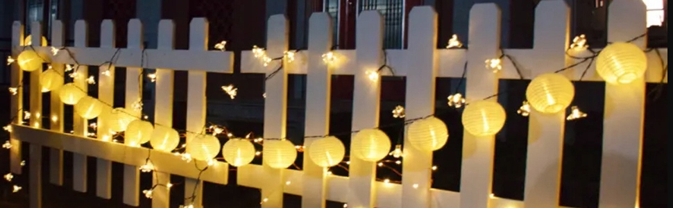 BOWAR Lampki Solarne Oświetlenie Zewnętrze Girlanda Świetlna 50 LED 10M — miniatura 10