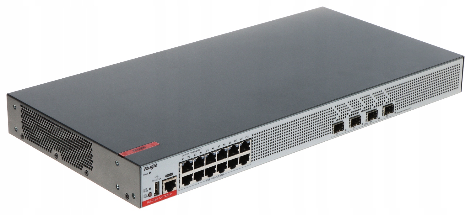 Prepínač Poe RG-CS83-12GT4XS-P 12-PORTOVÝ 4X Sfp Ruijie