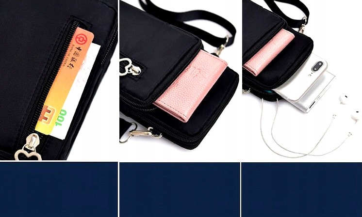 Kopertówka Torebka na telefon portfel Etui ramię Styl miejski