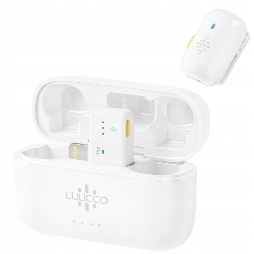 2x Mini bezdrátový kravatový mikrofon 100 m pro Apple iPhone Lightning