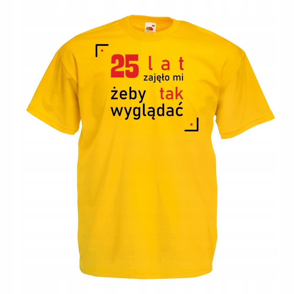 

Koszulka 25 lat urodziny L żółta