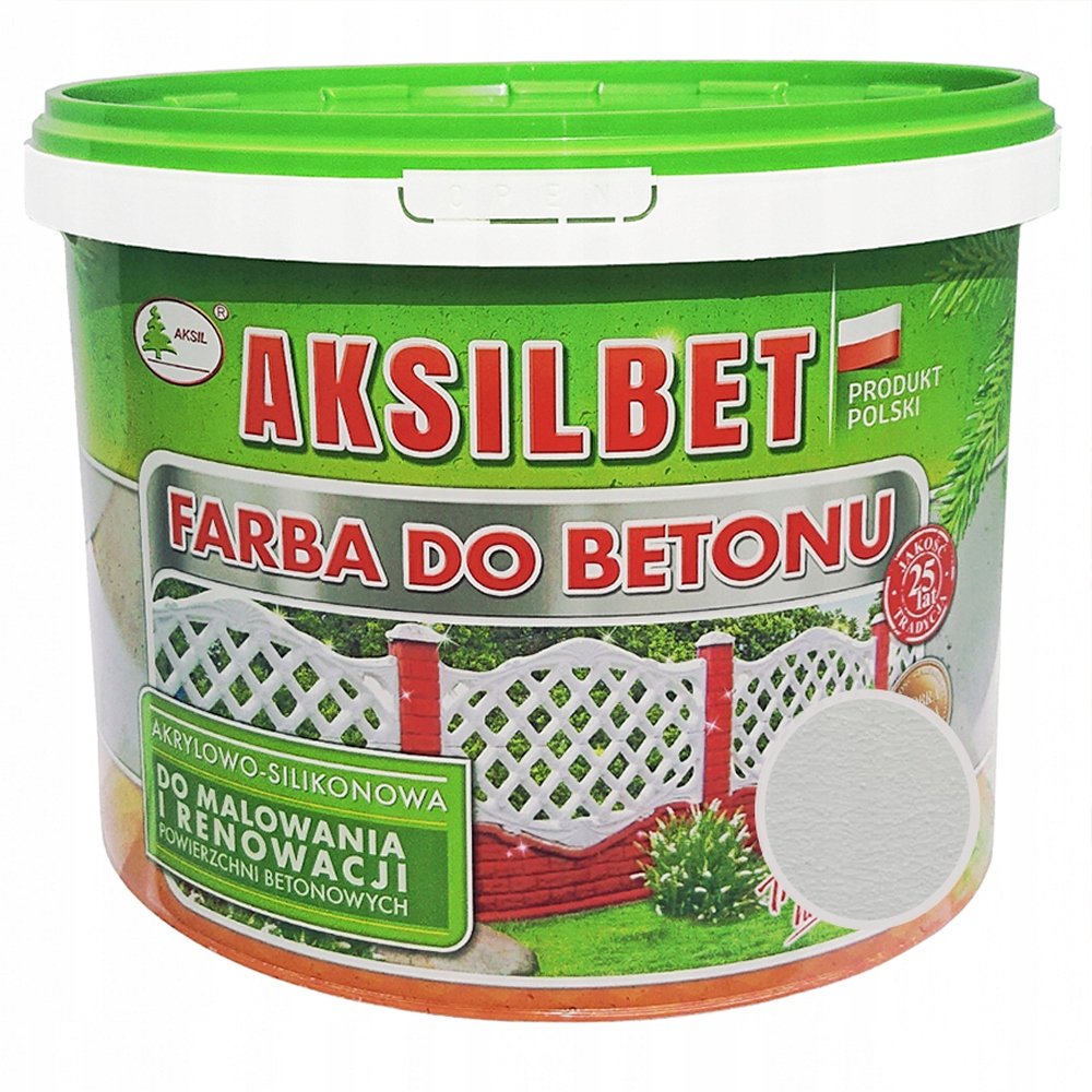 Farba do betonu Aksil Aksilbet Popielaty RAL7035 5L