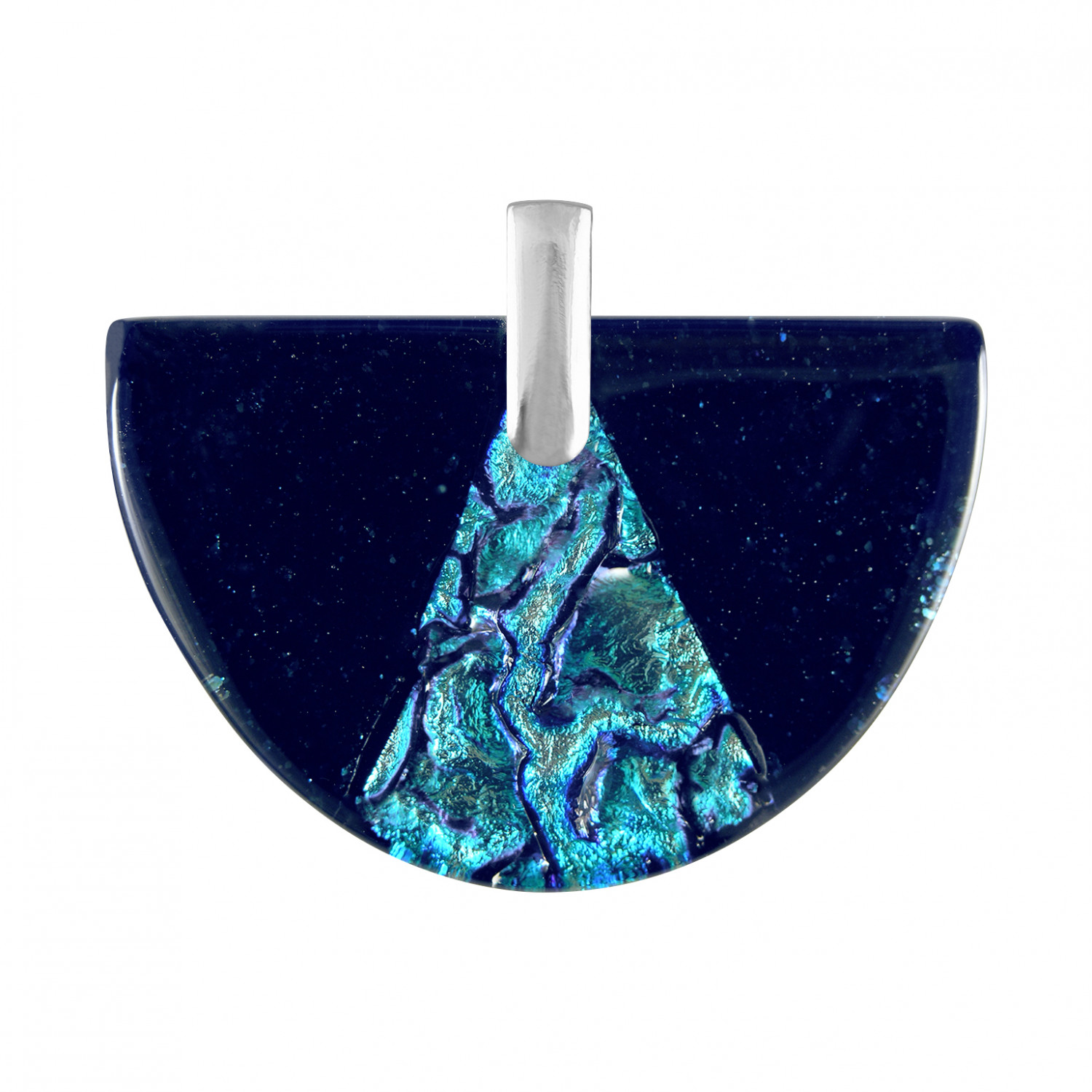 Dámský přívěsek Harf modré sklo murano